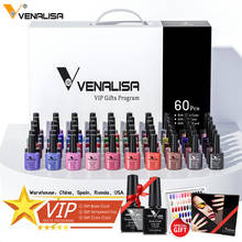 62pcs/lot Gel Varnish VENALISA Nail Gel Polish Soak Off UV LED Nail Gel Color Palette Gel Varnish Peel Off Base No wipe Top Coat 2024 - buy cheap