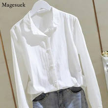 Harajuku Plus Size New Spring Turn-down Collar White Shirts Female Long Sleeve Solid Ladies Tops Blouse Femme Loose Blouse 12617 2024 - buy cheap