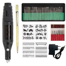 Electric Micro-Engraving Pen Mini Diy Engraving Tool Kit Metal Glass Ceramic Plastic Wood Jewelry with Stapler Etcher 30 Bit and 2024 - buy cheap