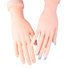 Bendable Table Mount Soft Manicure Practice Model Nail Art Training Faux Hand Re-usable Practice Hand Mannequin Hand Nail Design 2024 - buy cheap