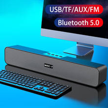 Tv soundbar com bluetooth, caixa de som sem fio, rádio fm, usb, aux, música, boombox, computador, alto-falantes 2024 - compre barato