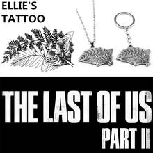 Llaveros con colgante de tatuaje de Ellie para mujer y hombre, llaveros con patrón de planta, regalo de joyería, juego de PS4 The Last of Us 2 2024 - compra barato