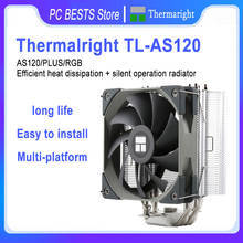 Кулер для процессора Thermalright AS120 PLUS/RGB, 4 медных трубки, корпус компьютера, кулер с воздушным охлаждением для процессора Intel 115X 1200 2066 2011 AMD AM4 2024 - купить недорого