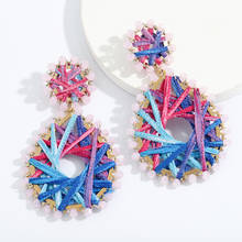 Dvacaman Bohemian Vintage Handmade Hanging Colorful Cotton Dangle Beaded Water Drop Earrings Jewelry Accessories for Women Gifts 2024 - buy cheap