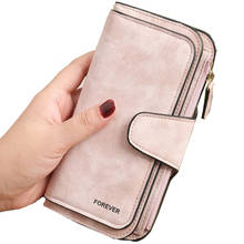 Wallet Brand Coin Purse Scrub Leather Women Wallet Money Phone Bag Female Snap Card Holder Ladies Long Clutch Carteira Feminina 2024 - buy cheap