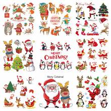 Christmas Patch Transfers Iron On Patches For Clothes DIY Cute Animal Thermal Transfer Heat Vinyl Iron On Sticker Applique Decor 2024 - buy cheap