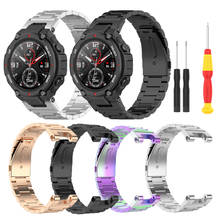 Pulseira de aço inoxidável para amazfit t-rex t rex a1918 pulseira inteligente pulseiras para huami amazfit t-rex pro pulseira acessórios 2024 - compre barato