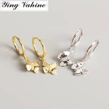 ying Vahine 100% 925 Sterling Silver Small Butterfly Pendant Drop Earrings for Women 2024 - buy cheap