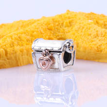 Lorena promoção 925 prata esterlina, a caixa de amor em seu coração contas ajuste original pulseira feminina jóias presente 2024 - compre barato