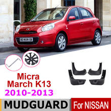 Guardabarros para Nissan March Micra K13 2013-2010, accesorio para salpicaduras, 2011 2024 - compra barato