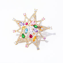 Delicate Colorful Zircon Flower Brooches for Women Sweet Coat Scarf Accessories Romantic Brooch Pin Fashion Jewelry Broche Pin 2024 - buy cheap