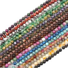 14 Colors 8mm Round Multicolor White Marble Natural Stone Bead For Jewelry Making DIY Loose Beads Bracelet Necklace Handmade 2024 - buy cheap
