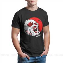 Men Clothing Attack on Titan Titans Anime Television Series Red T-Shirt Open Mouth Men Fashion Short Sleeve 2024 - buy cheap