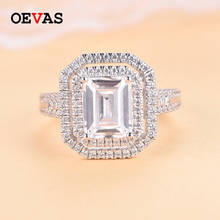 OEVAS 100% 925 Sterling Silver Wedding Rings For Women Sparking Full Zircon Engagement Party Fine Jewelry Ladies Girls Best Gift 2024 - buy cheap