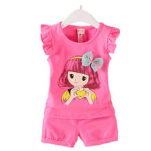 New Summer Fashion Baby Girl Clothes Children Cartoon Cotton Vest Shorts 2Pcs/set Toddler Casual Costume Infant Kids Sportswear 2024 - buy cheap