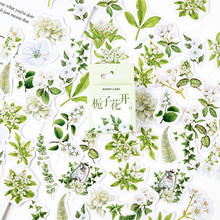 46pcs Gardenia flower Stickers Set 44mm Mini Jasmine Sticker for DIY Decoration Seal Adhesive Album DIY tools Kids Gift F384 2024 - buy cheap