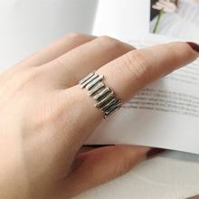 Оригинальный дизайн в Богемном Стиле Ретро старинное серебро Цвет кольцо с линиями для женщин модные открытые, кольца на палец женские Бохо украшения 2024 - купить недорого