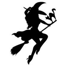 Car Stickers Decor Motorcycle Decals Witch Flying on Broom Decorative Accessories Creative Sunscreen Waterproof PVC,14cm*10cm 2024 - buy cheap