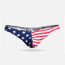 Briefs Men's Underwear Thongs American Flag Sexy Striped Briefs Shorts Bulge Pouch Comfortable Underpants For Men Briefs Thong 2024 - buy cheap