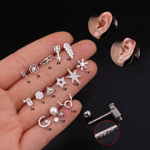One Piece Single 925 Sterling Silver Stud Earrings for Women's Accessories Jewelry 925 Silver Star Statement Piercing Earring 2024 - buy cheap