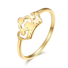 DOTIFI 316L нержавеющая сталь Модные кольца для женщин Корона кольцо ювелирные изделия обручальные вечерние оптовая продажа E3 2024 - купить недорого