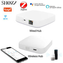 Hub de enlace inteligente Tuya ZigBee, puente de casa inteligente, control remoto inalámbrico, funciona con Alexa, Google Home, SHOJZJ 2024 - compra barato