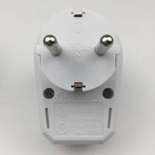 Adaptador de tomada de conversão europeia, 1 para 1 via, com interruptor 16a, ac, 250v, tomada de viagem ue