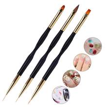 3Pcs/set Nail Art Pen Brush Acrylic Round Flat Painting Drawing Liner Manicure Tools 2024 - buy cheap