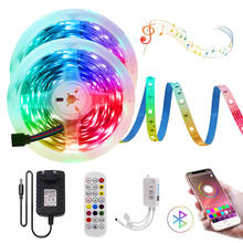 5050 RGB LED Strip Light Bluetooth-compatible Music Flexible Ribbon 5m 10m 20m Waterproof Tape Diode 12V Music Control Power Kit 2024 - buy cheap
