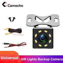 Камера заднего вида Camecho, 8 ИК, ночное видение, монитор парковки, CCD, водонепроницаемая, 170 градусов, HD 2024 - купить недорого