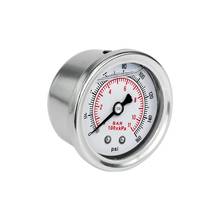 Fuel Pressure Regulator Gauge 0-160 Psi / Bar Liquid Fill Chrome Fuel Oil Gauge 2024 - buy cheap