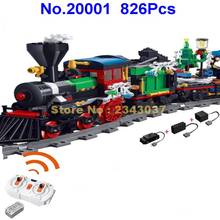 20001 826pcs Rc Remote Control Classic Steam Train With Light Electric 3 Building Blocks Toy 2024 - buy cheap