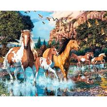 GATYZTORY 60x75cm DIY Painting By Numbers Horse Animal Acrylic paint by numbers on canvas Room Decoration Digital Painting 2024 - buy cheap