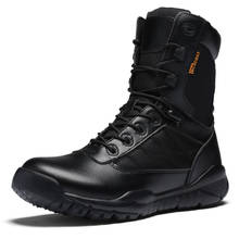 Preto botas táticas homens respirável leve militar sapatos de combate ao ar livre do exército de acampamento escalada caminhadas sapatos esportivos 2024 - compre barato