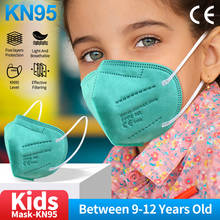Mascarilla ffp2 para niños, máscara protectora kn95 con filtro de 5 capas, de 10 a 100 unidades 2024 - compra barato