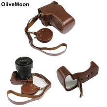 Bolsa de couro pu versão luxuosa para câmera, para canon eos rp eosrp, bateria aberta com alça, preto, marrom, café 2024 - compre barato