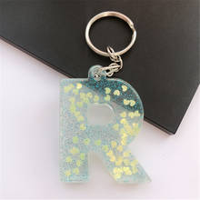 1PC Keyring English Letter Keychain 26 English Word Glitter Resin A TO Z Handbag Charms for Woman 2024 - buy cheap