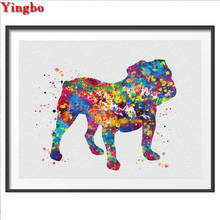 5d diy pintura diamante watercolor bull cão diamante mosaico pintura por números quadrado completo redondo diamante bordado vendas 2024 - compre barato