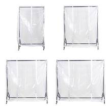 Clear Waterproof Dustproof Zip Clothes Rail Cover Clothing Rack Cover Protector Bag Hanging Garment Suit Coat Storage Display 2024 - buy cheap