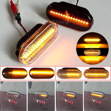 Luz de marcador lateral para seat ibiza 6l cordoba toledo leon 1m dinâmico led turn signal blinker para skoda octavia para vw para ford 2024 - compre barato