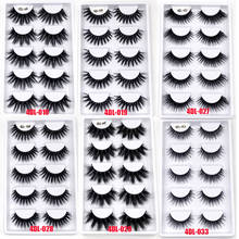 5 Pairs Thick 4D Faux Mink False Eyelashes Wispies Criss-cross Fluffy Lash Natural Eye Makeup Handmade Cruelty-free Lashes 2024 - buy cheap