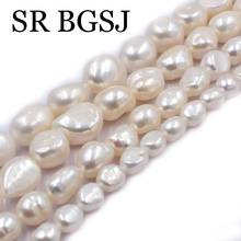 Free Ship 5-6mm 7-8mm 9-10mm 10-11mm DIY Jewelry White Baroque Potato Natural Freshwater Pearl Beads Strand 14inch 2024 - buy cheap