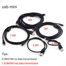 0,3 m/0,5 m/1 m/3 m/5 m Mini USB Cable de carga de datos 5pin USB T-Puerto Cables de extensión ordenador MP3/MP4 adaptador conector 2024 - compra barato