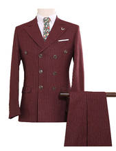 Custom Made tweed men suits British style Modern Blazer 3 Pieces Men Suits (Jacket+Pants+vest)custom suit S-5XL 2024 - buy cheap