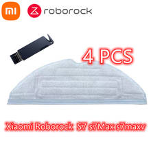 4pcs Original Xiaomi roborock S7 S7 Max S7 maxv vacuum robot replaceable Mop cleaning cloth Black/white cleaning brush 2024 - buy cheap