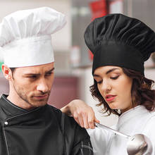 Boné de trabalho ajustável chefe chapéu 1pc cozinhar baker elástico chapéu catering cozinhar boné escolher estilo 2024 - compre barato