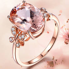 Novo estilo venda imperdível anel de noivado com borboleta embutida azul do mar para mulheres anéis de festa de capinação acessórios de joias de mão 2024 - compre barato