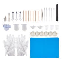 1 Set DIY Epoxy Resin Jewelry Kit Mixed Color Jewelry making Tools with Beading Tweezers Plastic Dropper Measuring Cup 2024 - buy cheap