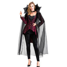 JIEZuoFang Women Vampire Queen Costume Noble black widow Cosplay  Female Vampire Queen Witch Costume For Halloween Party Dress 2024 - buy cheap