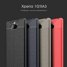 Case For Sony Xperia 10 I3113 I3123 I4113 I4193 Hybrid Armor Leather Skin Soft Silicone TPU Case For Sony Xperia 10 Plus i4293 2024 - buy cheap